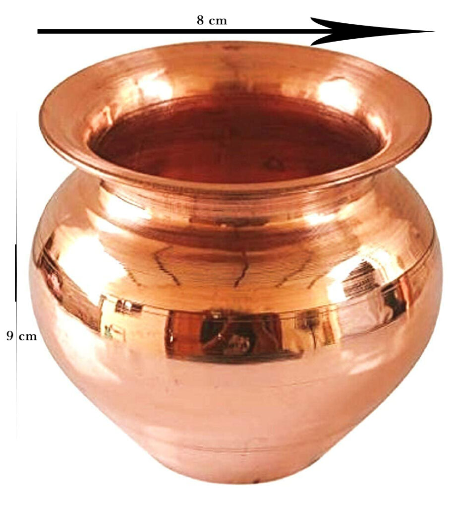 Mmb Copper Kumkuma Kalash Handmade Tamba Ka Lota For Drinking Water