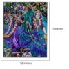 Iskcon Mayapur Radha Madhav Lamination Plywood Photo Frame with Back stand And Glossy Look Around (Malticolours ) (12x15Inches,