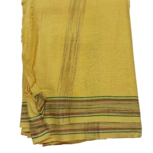 Mayapur Khadi Cotton Dhoti Uttari Set Coiour Yellow